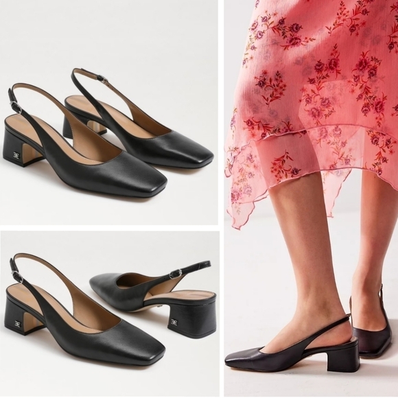 New! Sam Edelman Terra Slingback Block Heel - Picture 1 of 16
